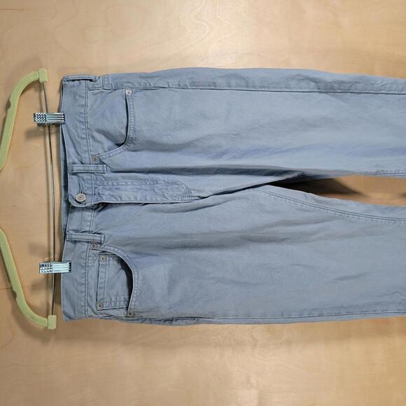 Levi's 513 Powder Blue Wash Denim Slim Straight Jeans Men Size 33x32 - Picture 6 of 9